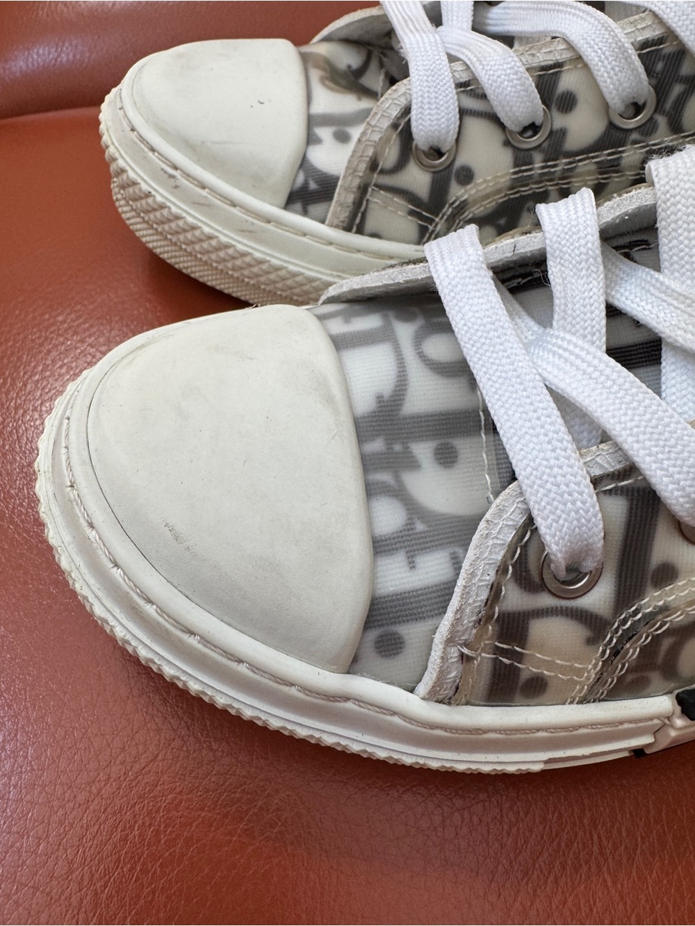 Dior Black & White Oblique High-Top Sneakers, - Picture 5 of 9